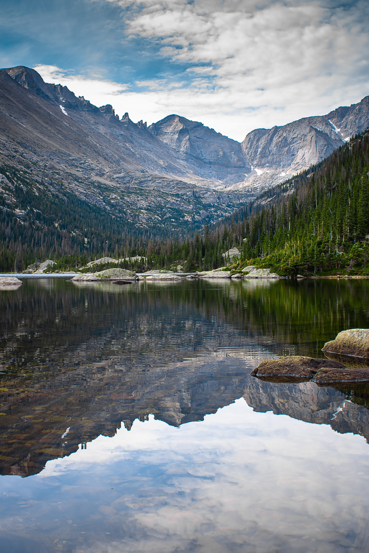 Photo of Mills Lake in Rocky Mountain National Park
